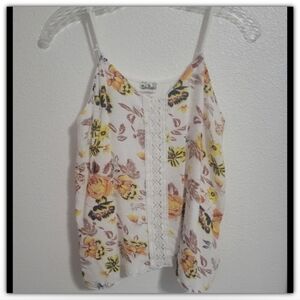 Naif floral adjustable strap floral tank size small